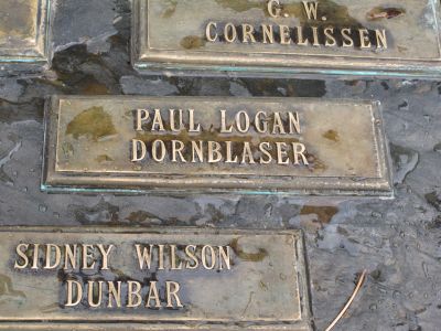 Name markers on the new monument.
