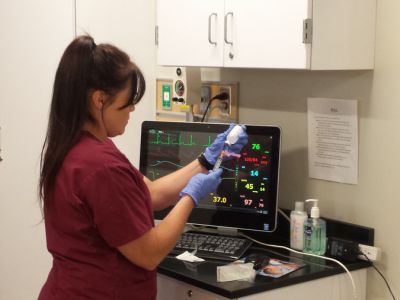 nurse in a lab
