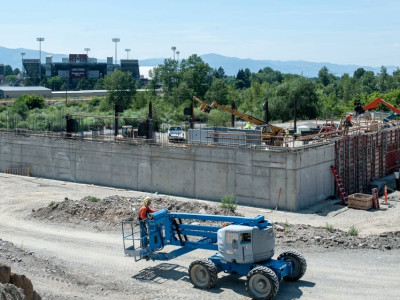 Construction on the new Missoula College building.