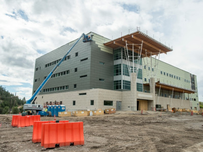 Exterior photo of Missoula College's New Bulding in September 2016.