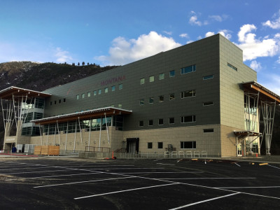 Exterior photo of the new Missoula College building, taken March 23, 2017