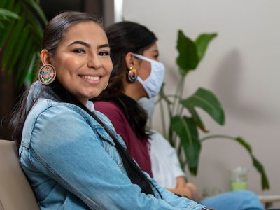 Aislyn Baker psychology major smiles at the camera