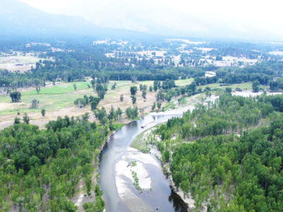 Aerial view of Bitterroot Valley.