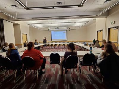 um staff and students participate in an UM allies training