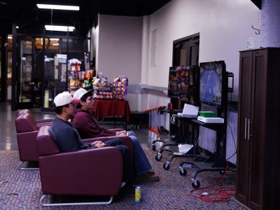 boys playing video games