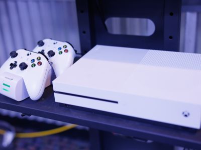 White xbox and headphones