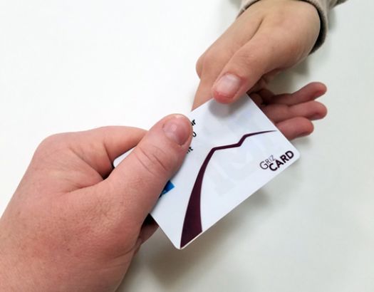 Handing Card Over
