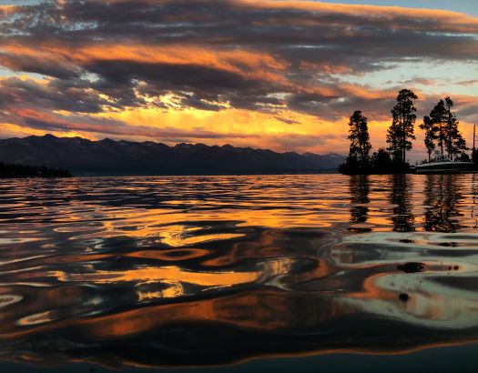 Flathead Lake at sunset