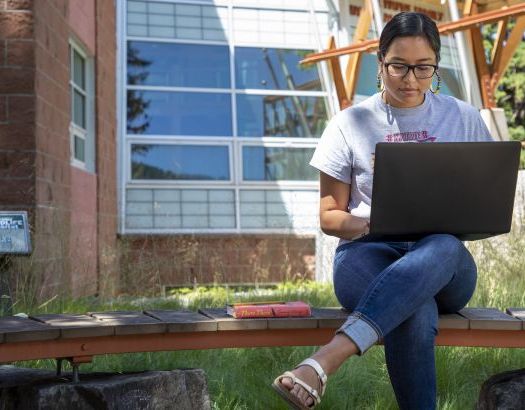 Student on laptop