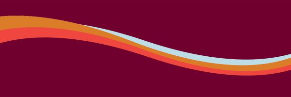 illustration with a wave of colors overtop of UM maroon