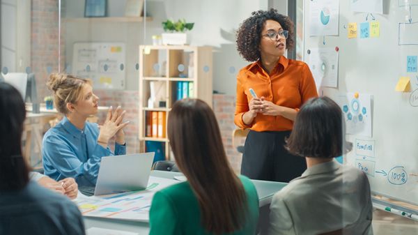 several people in a meeting
