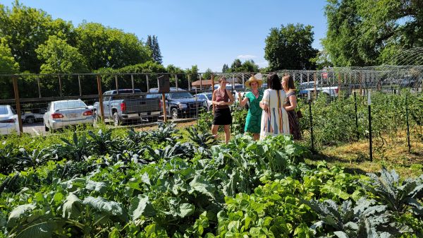 People standing in Garden