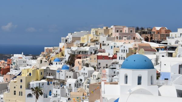 Greek houses on the ocean