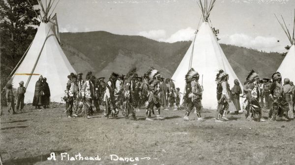 Native Americans and teepee