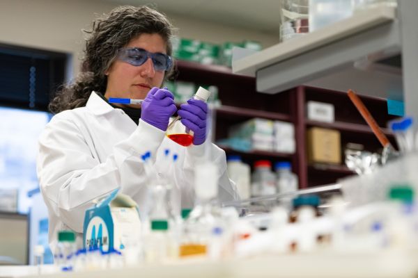 Scientist in science lab