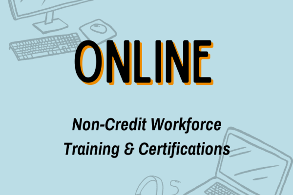 Online non workforce training text over a laptop computer