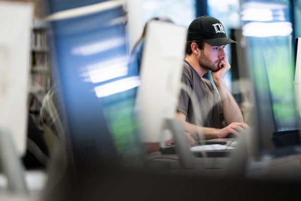 student looking at computer 