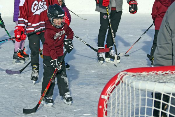 Youth Players at a Griz Hockey Camp