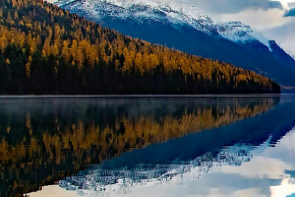 Montana Mountains and Sky reflected in a peaceful lake