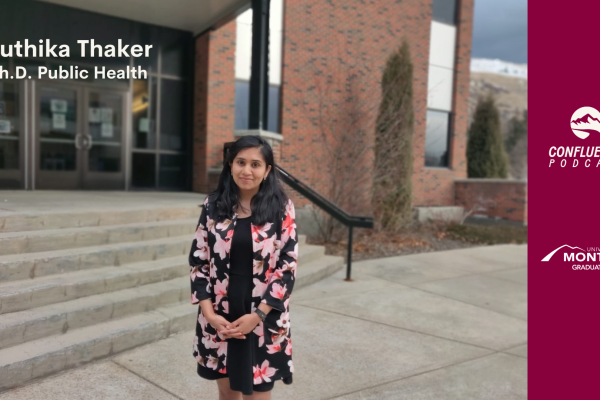 Juthika Thaker posing in front of COH building