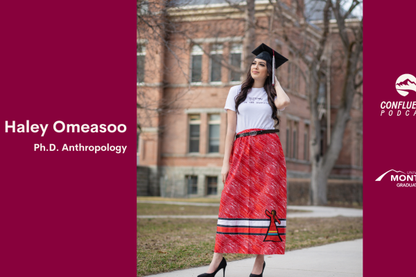 Haley Omeasoo in graduation clothes and hat