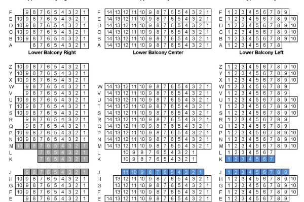 Dennison Theatre Seating Map