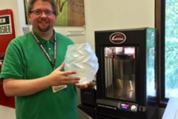 person holding 3D-printed bowl