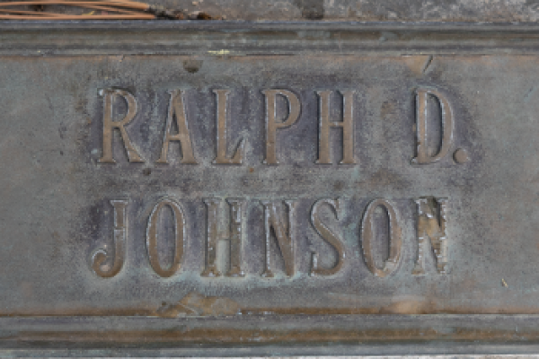 Name marker for Ralph Johnson