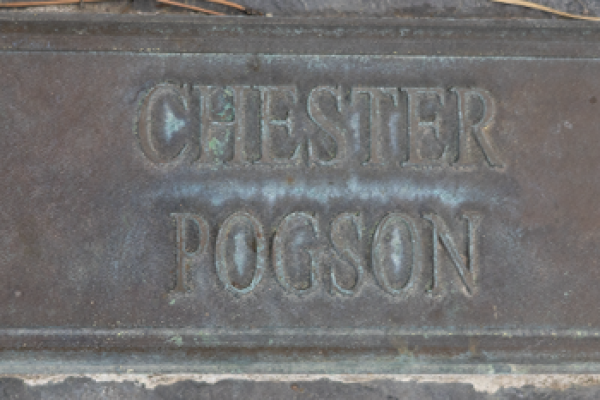 Name marker for Chester Pogson