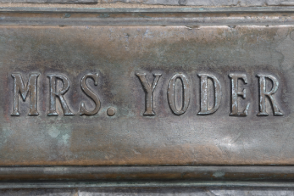 Name marker for Hazel Yoder