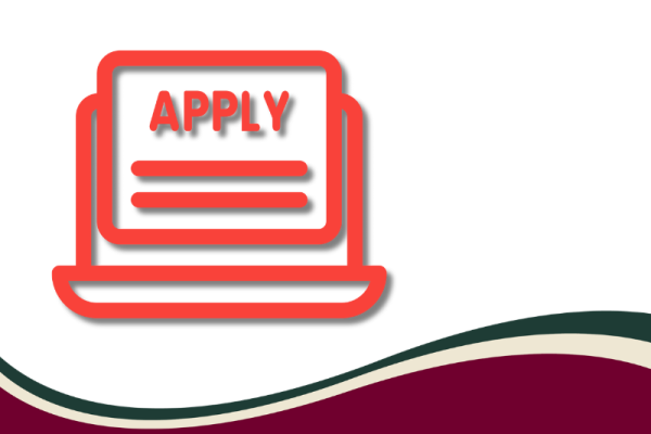 icon of a computer with the word 'apply' 