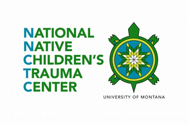 National Native Children's trauma Center Logo of. turtle with a star quilt design on the shell