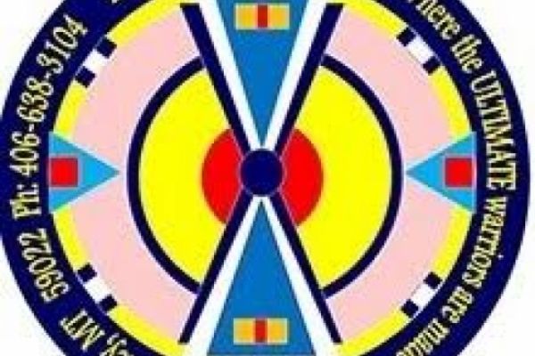 Little Big Horn College Logo having Crow tribe geometric designs