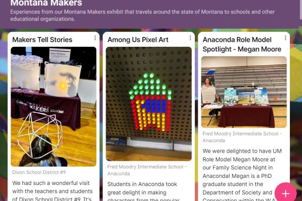 Making Across Montana's Padlet page