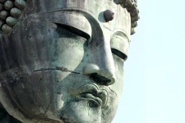 stone buddha face
