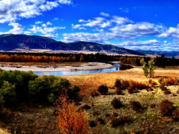 Bitterroot River Floodplain Landscape in Fall