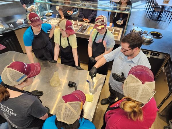 People standing in circle