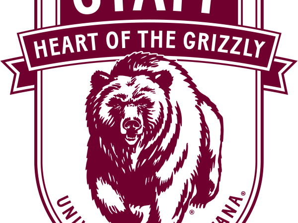 Staff Senate logo with a grizzly bear reading "The Heart of the Grizzly"