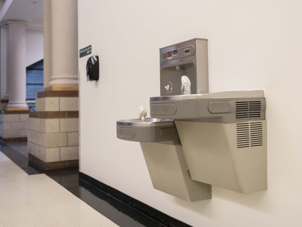 water bottle fillers in the business building
