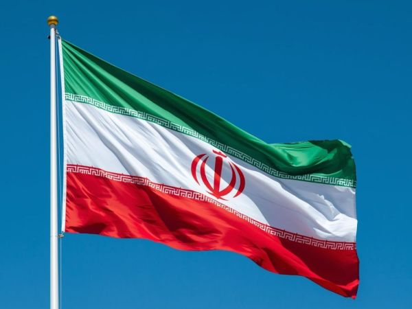 Image of Iranian Flag flowing in the wind