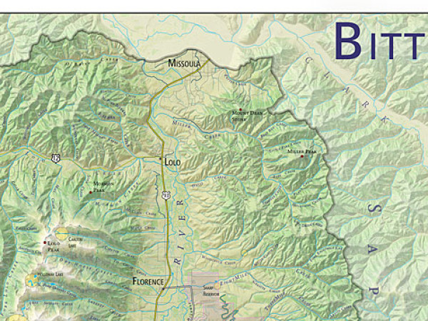 A map of the Bitterroot Valley