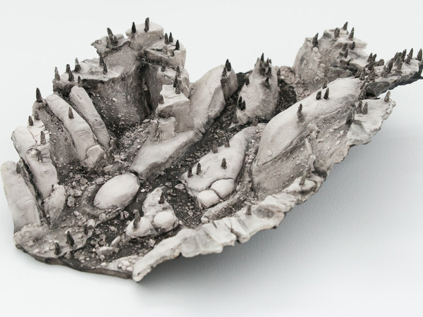 A stoneware art piece.