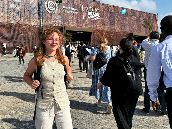 A picture of University of Montana senior Maddie Grebb in Brazil.