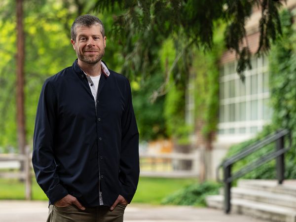 A picture of Ethan Walker on the UM campus.
