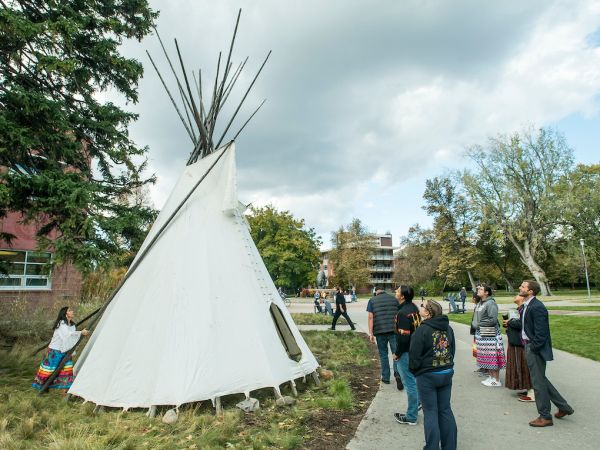 A tipi on the UM campus 