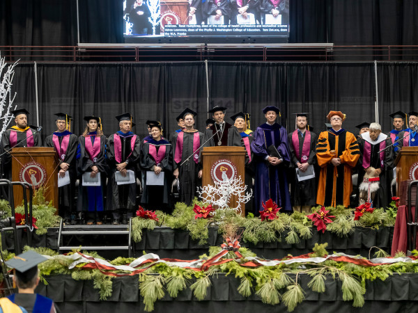 Graduates attend the Fall Commencement Ceremony 