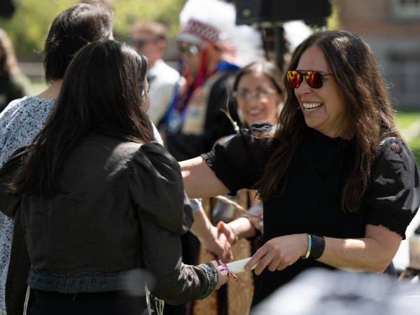 NAS Chair helping and celebrating native grads at the Native Grad Luncheon