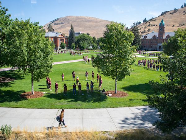 the oval at the heart of campus
