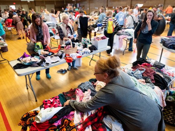 people shopping at campus thrift