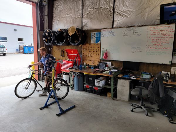 bike sitting on a umt bike stand